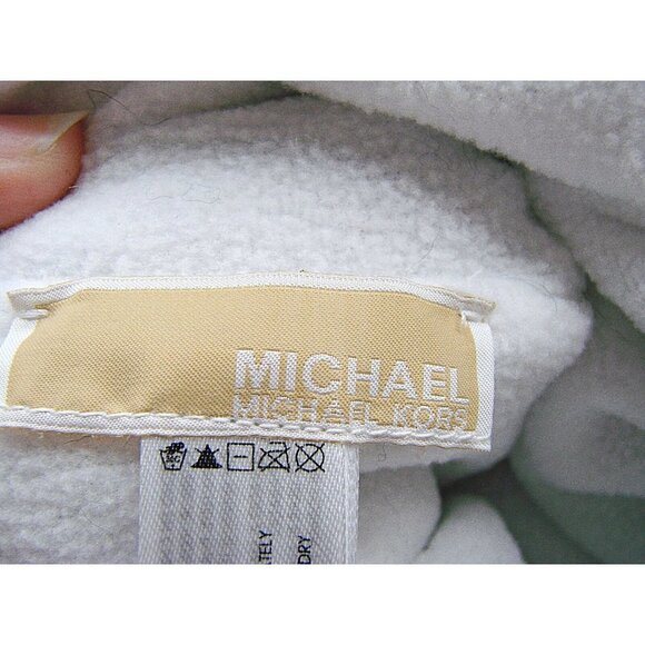 NEW Michael Kors POM POM Beanie Hat Gray Womens Lined Knit Faux Fur POM OSFM NWT - Picture 10 of 11